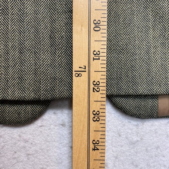 Lauren Ralph Lauren Blazer Mens 42L Olive Wool Herringbone Jacket - Picture 13 of 13